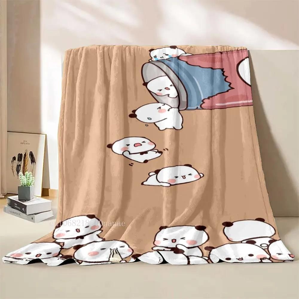 Cartoon Print Bubu And Dudu Soft Plush Flannel Blanket Living Room Bedroom Bed Couch Picnic Blanket