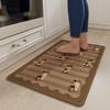 Premium Linen Kitchen Rug with Rubber Backing, Extra Long Striped Mat, Water/Oil Absorbent, Non-Slip & Durable for Kitchen Floor