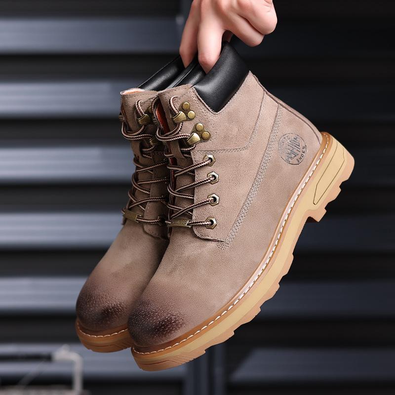 

Осенние и зимние ботинки martin, мужская обувь с высоким берцем, универсальные ботинки в британском стиле, уличные рабочие ботинки, мужские зимние ботинки, мужские ботинки средней высоты 44