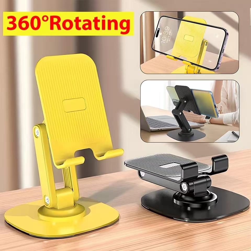 Suport pliabil pentru telefon mobil de birou Suport rotativ la 360 de grade Suport metalic stabil pentru iPhone 16 15 iPad Pro air Tableta Xiaomi Samsung