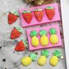 1/2Pcs Aromatherapy Candle Decoration Silicone Mold 3 Strawberry Pineapple Chocolate Mold Diy Cake Accessories