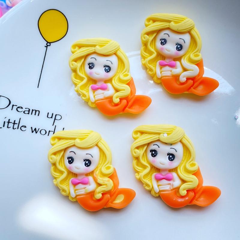 10ks Nové Roztomilé Mořská princezna Plochá zadní strana Pryskyřičné kabošony Scrapbooking DIY Šperky Řemeslná Dekorace Příslušenství