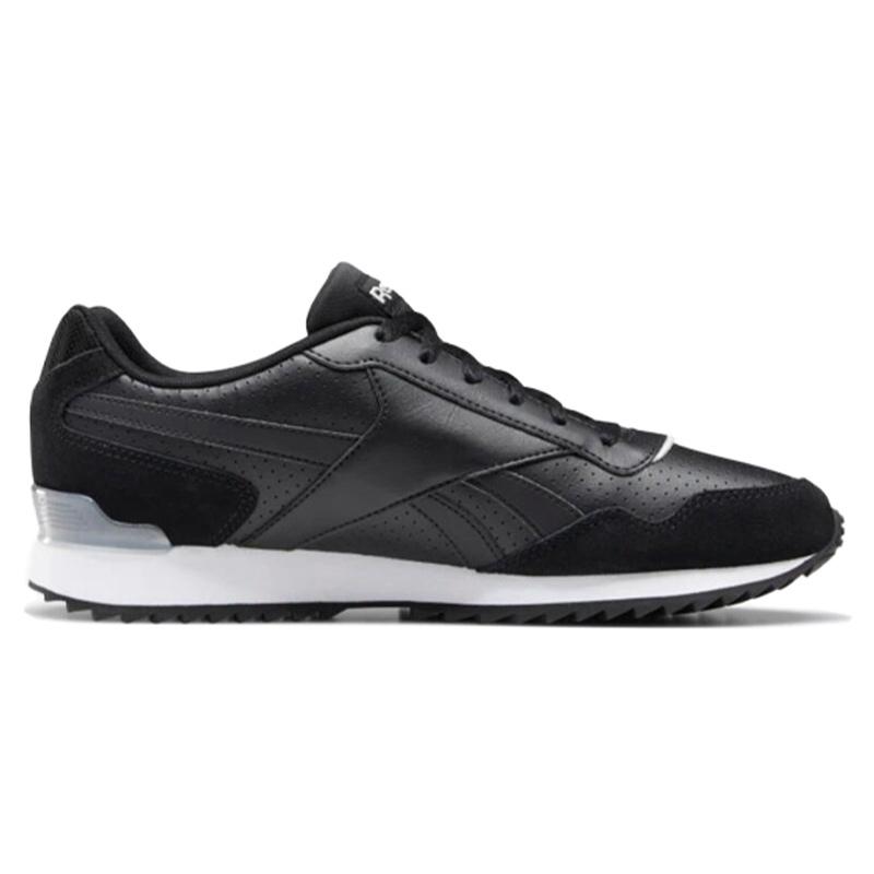 Reebok Royal Glide Ripple Clip PU Shock-Absorbing Low-Top Sports Casual Shoes, Unisex Black EF7712