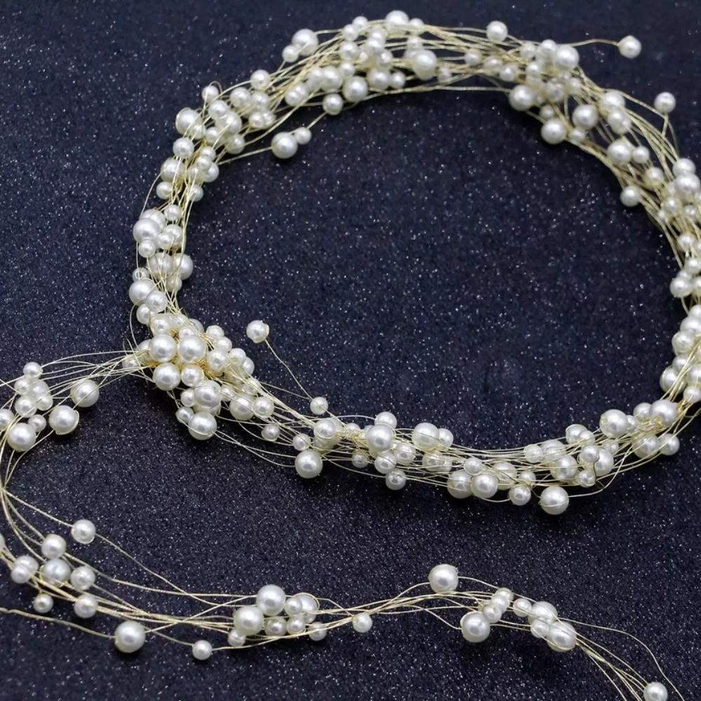 Handmade Fairy Hair Band Imitation Pearl Bridal Headdress Pearl Headdress Pageant Prom