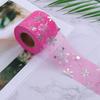 12cmX22m Snowflake Glitter Tulle Rolls Blocking Snow Organza Fabric Ribbon Tutu Skirt Wedding Gift Party Supplies Decoration