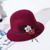 Hat Lady Autumn and Winter Cold and Warm Fashion Woolen Top Hat Trendy Basin Hat Bag Hair Help