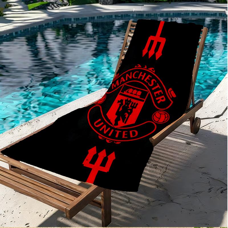 Football United F.C Print Beach Towel, Versatile Lightweight Absorbent Beach Towel for Pool Surf Yoga Bathroom, Perfect Birthday Holiday Gift