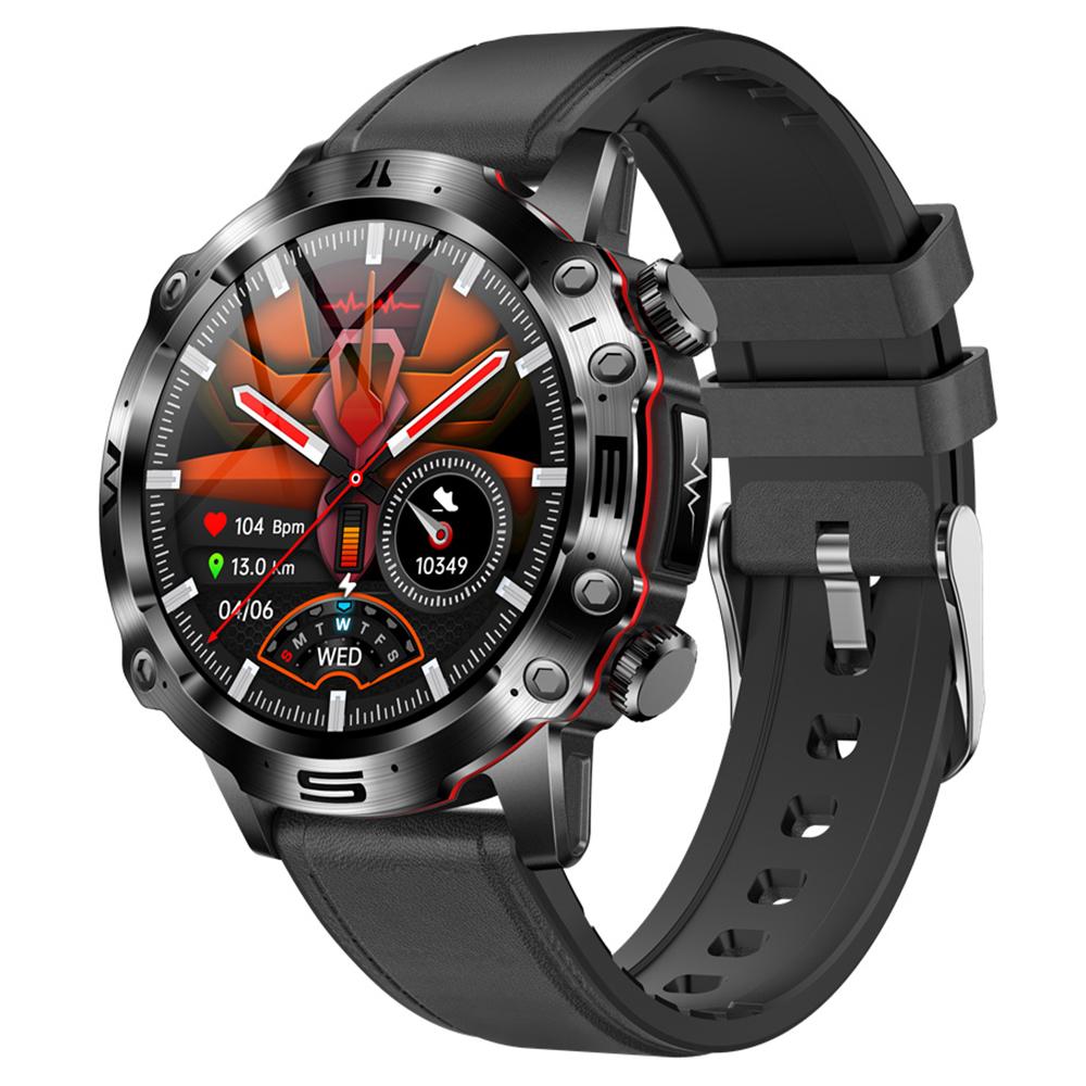 

ET482 Sports Smart Watch 1.43 AMOLED Fitness Watch with Bluetooth Call, ECG, Leather Strap