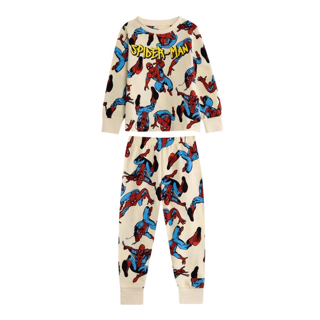 Der Erstaunliche Spider-Man Jungen Langarm Lang Pyjama Set (Packung mit 2)