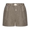 Women's Retro Plaid High-Waisted Wide-Leg Casual Shorts