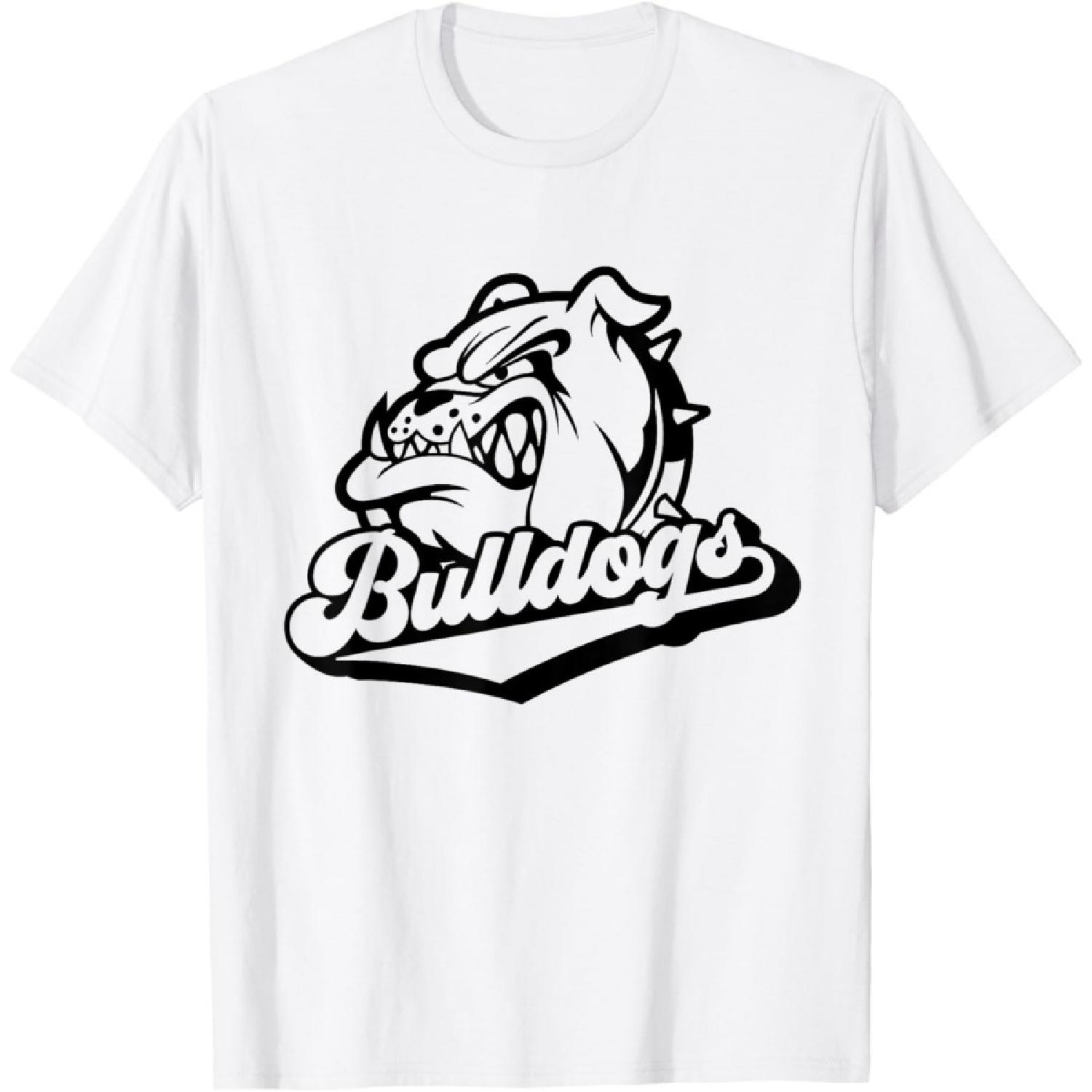Маскот Бульдоги Командный дух Винтажная футболка для спортивного болельщика S
