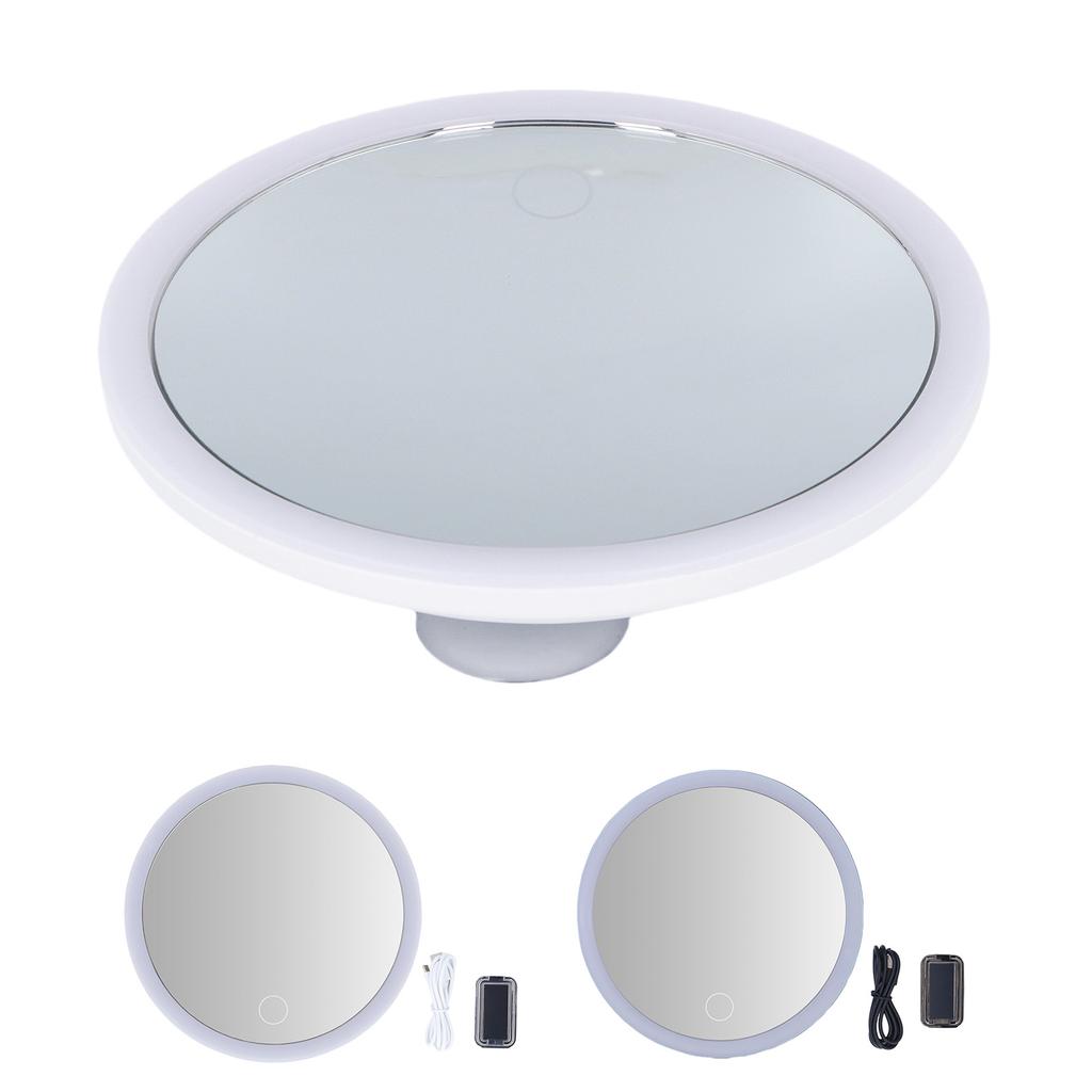 20X Beleuchteter Vergrößerungs-Make-up-Spiegel 3 Farben LED Kosmetikspiegel mit Licht Stufenloses Dimmen mit Saugfuß