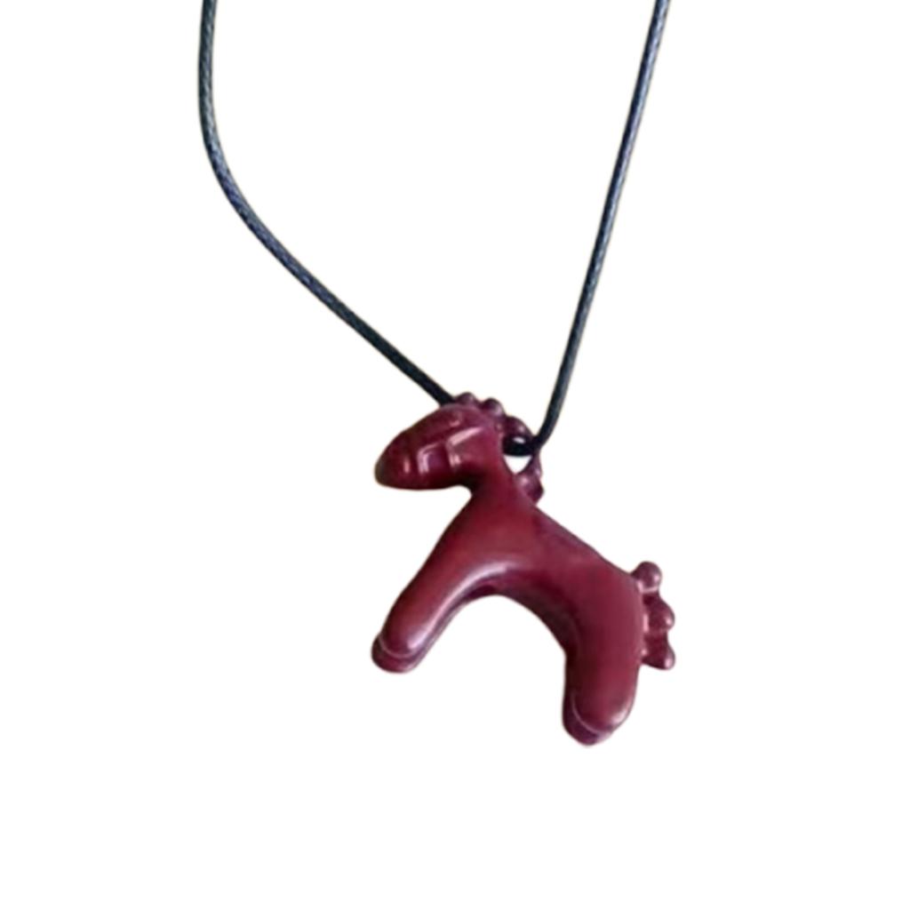 Horse Pendant Necklace Adjustable Horse Charm Necklace for Women Simple Jewelry Accessories