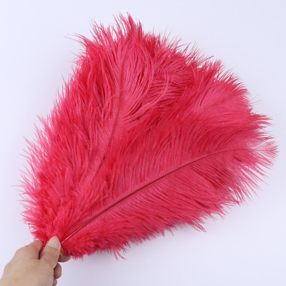 10Pcs Green Ostrich Feathers for Crafts 15-35cm Handicraft Accessories DIY Plume Starry Wedding Mask Handmade Centerpieces Decor