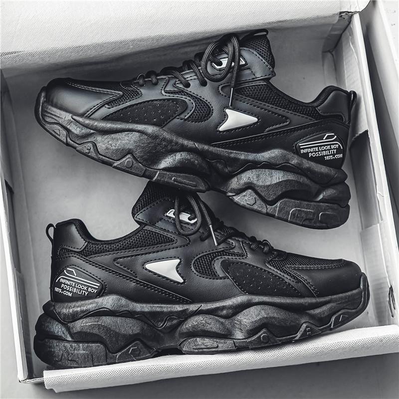 

Модная брендовая мужская обувь 2024 года, новая осенняя спортивная мужская обувь на платформе для пап, молодежная повседневная обувь Putian Xiaobai tide 44 чёрный