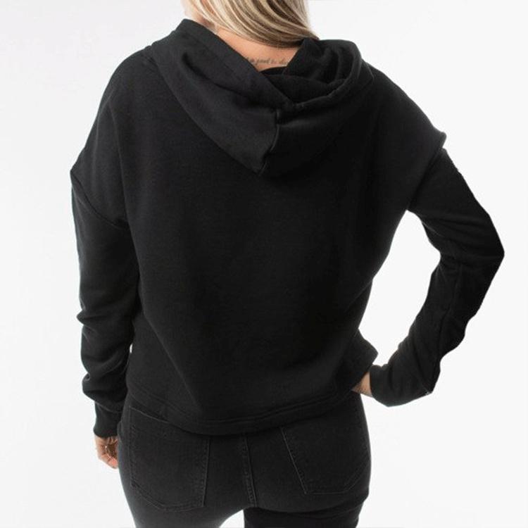 (WMNS) Converse Athleisure Casual Sports Hooded Knit Hoodie Black Women's 10017873-A01