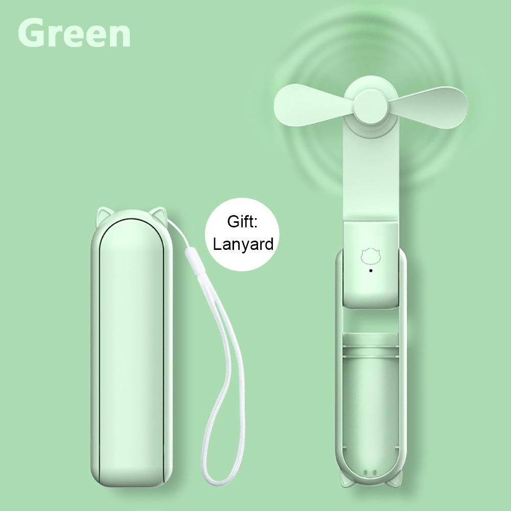 Mini Small Pocket Fan Solid Color Cooling Hand Fan Portable Handheld Fan  Outdoors