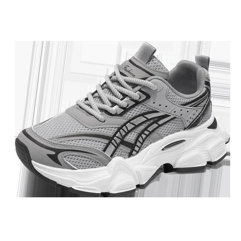 Men's shoes summer new mesh breathable casual thick-soled air cushion shock-absorbing dad sports shoes