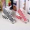Casual Männer Frauen Schachbrett Leinwand D Ring Gürtel Plaid Taille Strap Bund