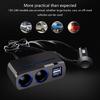 2 Way Multiple Socket Car Cigarettes Lighter Splitter USB Charging 12V/24V Adapter with USB Port