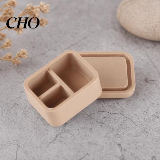 Lunch Box Ecologica 5 Pezzi Mini Scatole, Miniatura 1:Scatola Bento Scala 1:12, Piccolo Contenitore per Cibo con Coperchio per Accessori Cucina Casa delle Bambole Robusto