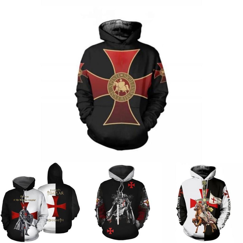 Cross Knight Cosplay Sweatshirt Soft Comfortable Unisex 3d Printed Hoodie Jacket For Medieval Style