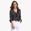Women's Simple Striped Loose Long Sleeve Shirt
