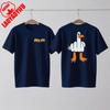 Mens Funny T-Shirt Rude Seagull Design Regular Fit Cotton Tee Women Men Print Cartoon Graphic Cotton T Shirts Breathable Workout