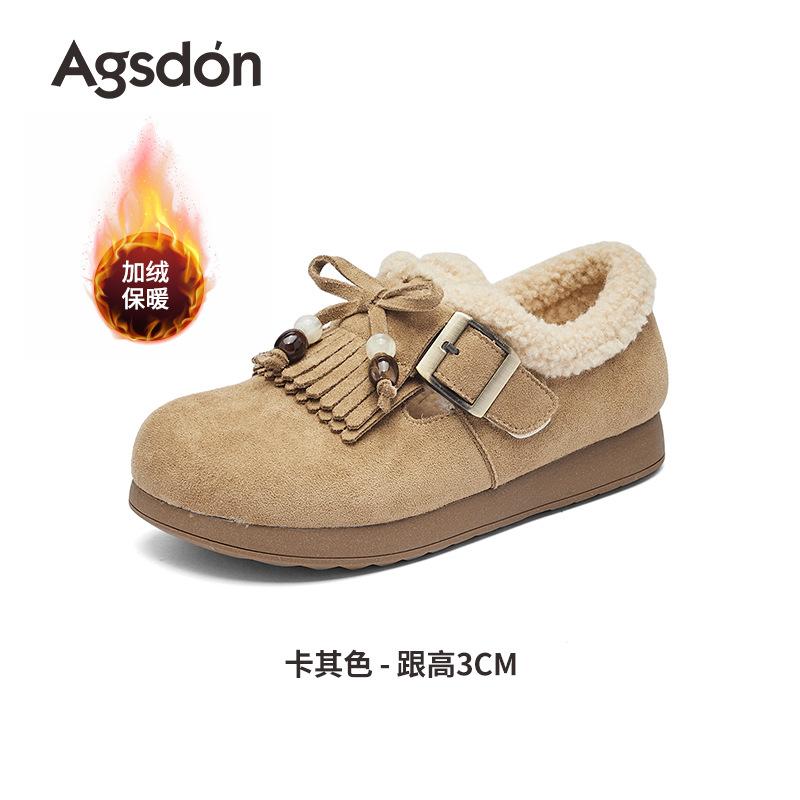 

Fleece Birkenstocks new autumn and winter all-inclusive thick-soled fluffy cotton shoes low-top snow boots 40
