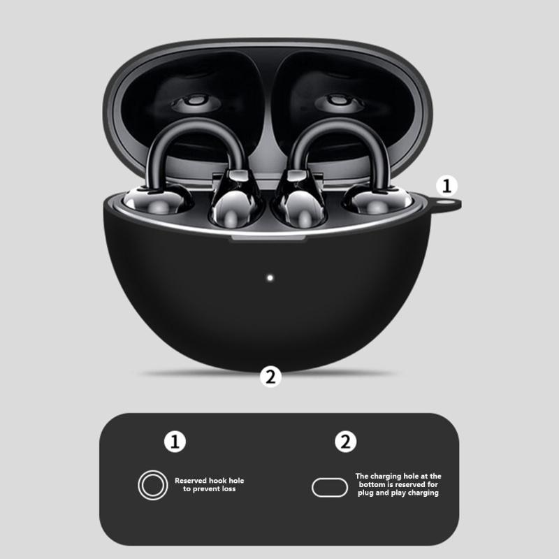 Silicone Protective Cover Durability for LCHSE Earphones Ear Clips Charging Box Long Time Use