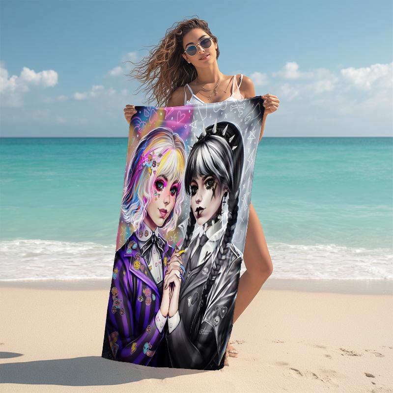1Pc Colorful Fantasy Duo Beach Towel Microfiber Beach Towel Thin Absorbent For Beach Swimming Yoga Bath Sports 0917160