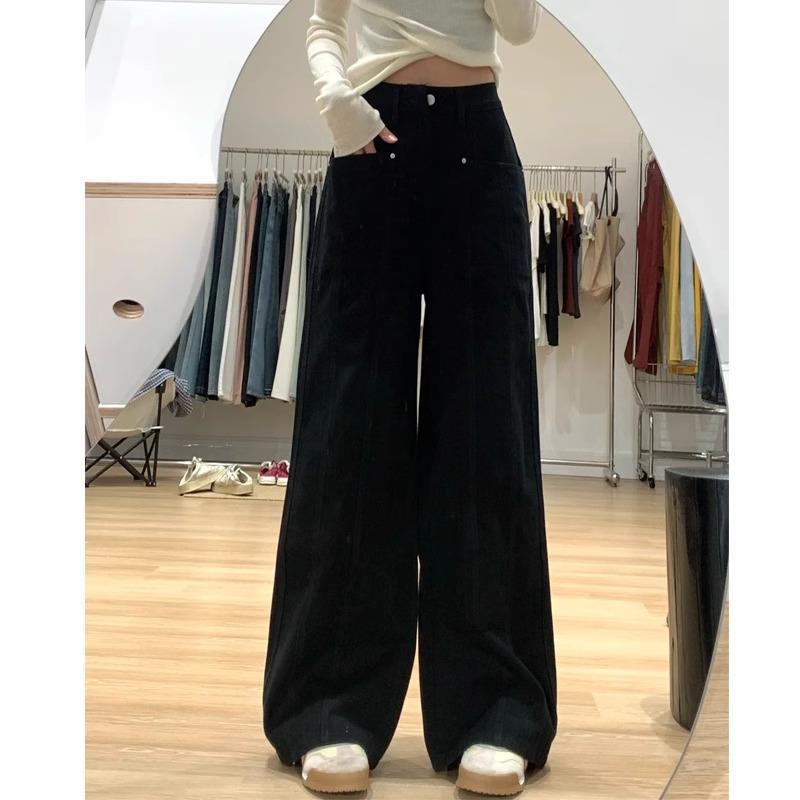 Plus Size Women's Relaxed Fit Wide Leg Jeans - New for 2024 Autumn/Winter