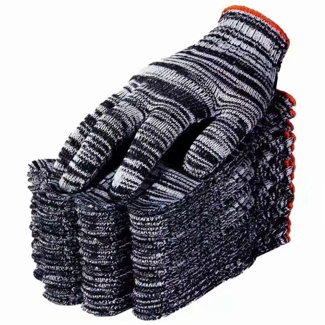 

Durable Dirt-Resistant Nylon and Cotton Thread Work Gloves for Construction Dirt-resistant cotton yarn black-gray ~ 60 pairs
