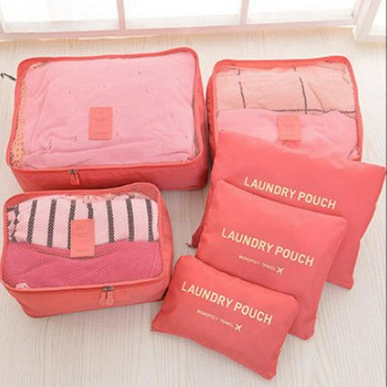 Six-Piece Travel Organizer Set for Clothes, Shoes & Suitcase – Multifunctional Storage for Business Trips