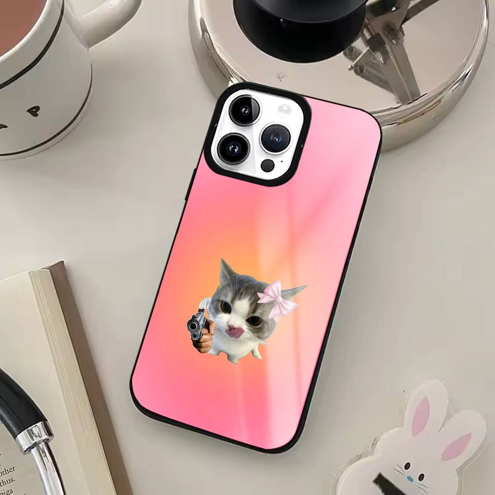 Funny Cat Hamster Meme Phone Case For iPhone17,16,15,14,13,12,11 Plus,Pro Max, New Magnetic Wireless Charging