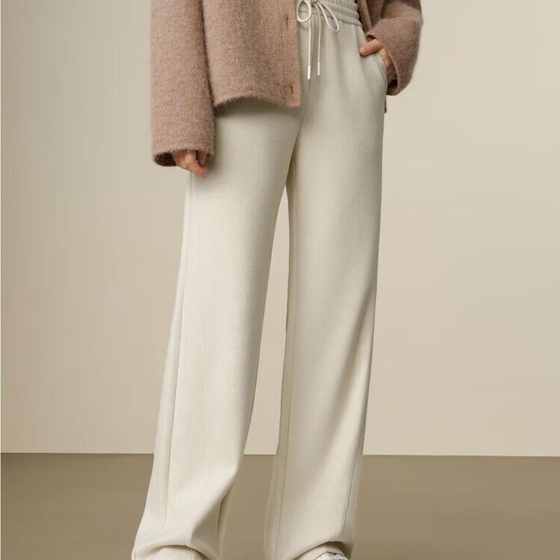 Jozze Anneaux Women's Cozy Wool Blend Straight-Leg Pants