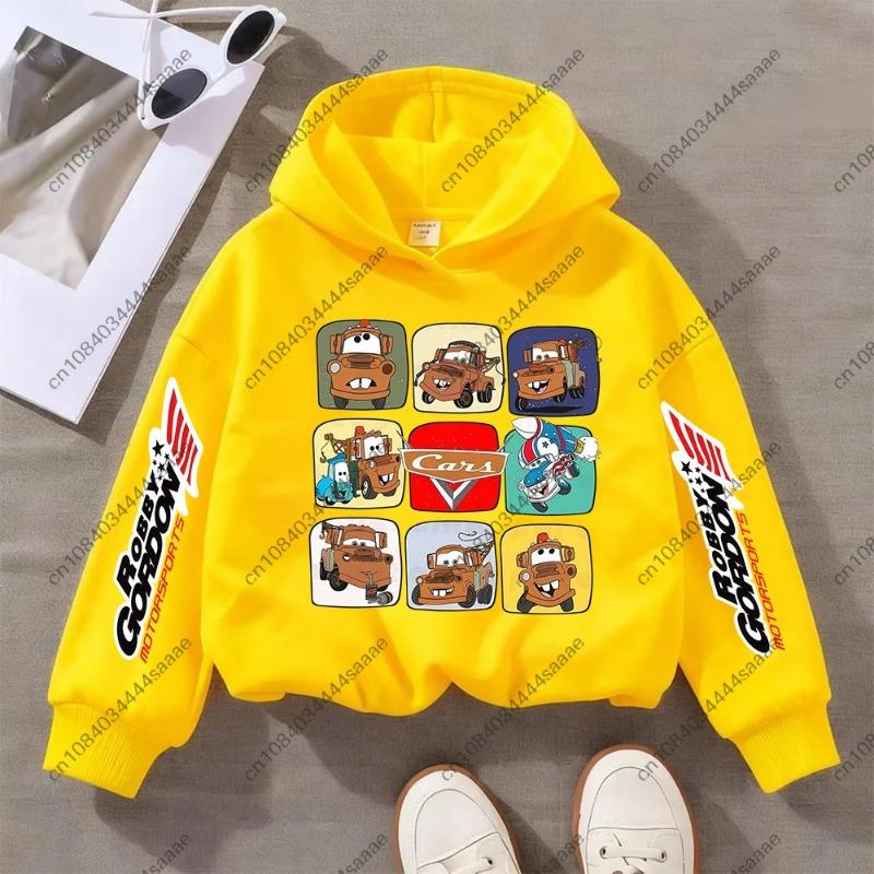 Spring Autumn Lightning Mcqueen Cartoon Children Hoodie Long Sleeve Pixar Car Print Kid Boy Clothes Fashion Pullover Sweatshirts