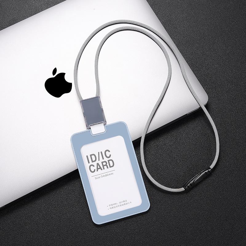 Lanyard ID Holder with Retractable Buckle for Employee, Student, and Bus Cards