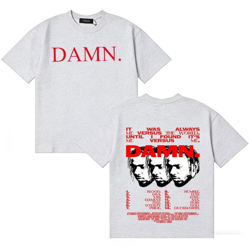 Rapper Kendrick Lamar Album Music Tshirts Unisexs Clothing Retro Oversized Tshirt Crewneck Pop Short Sleeve Tee Shirt Streetwear
