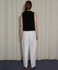 EN OR Straight Wool Tuck Pants - Ivory