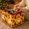 Christmas Square Foldable Storage Basket for Home Organization and Holiday Storage