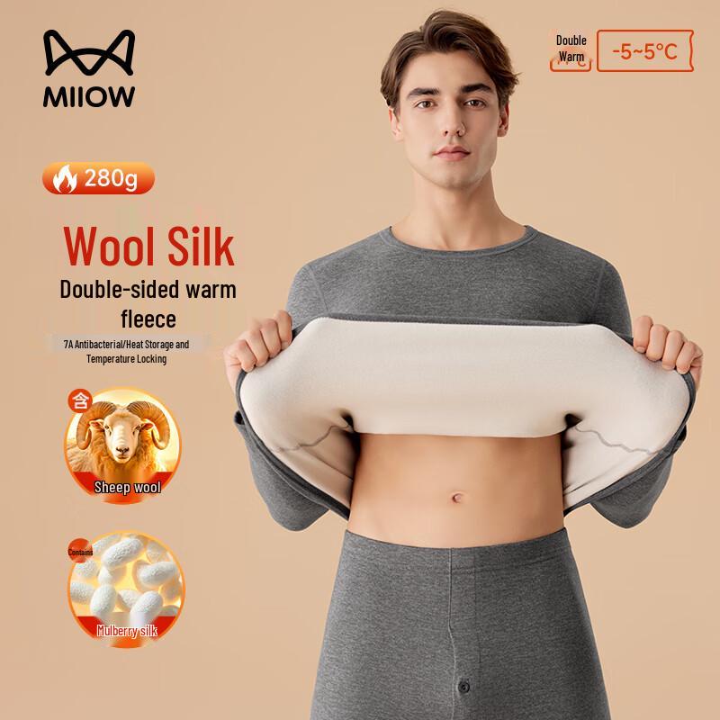 

Комплект термобелья унисекс MiiOW из шерсти и шелка 2XL