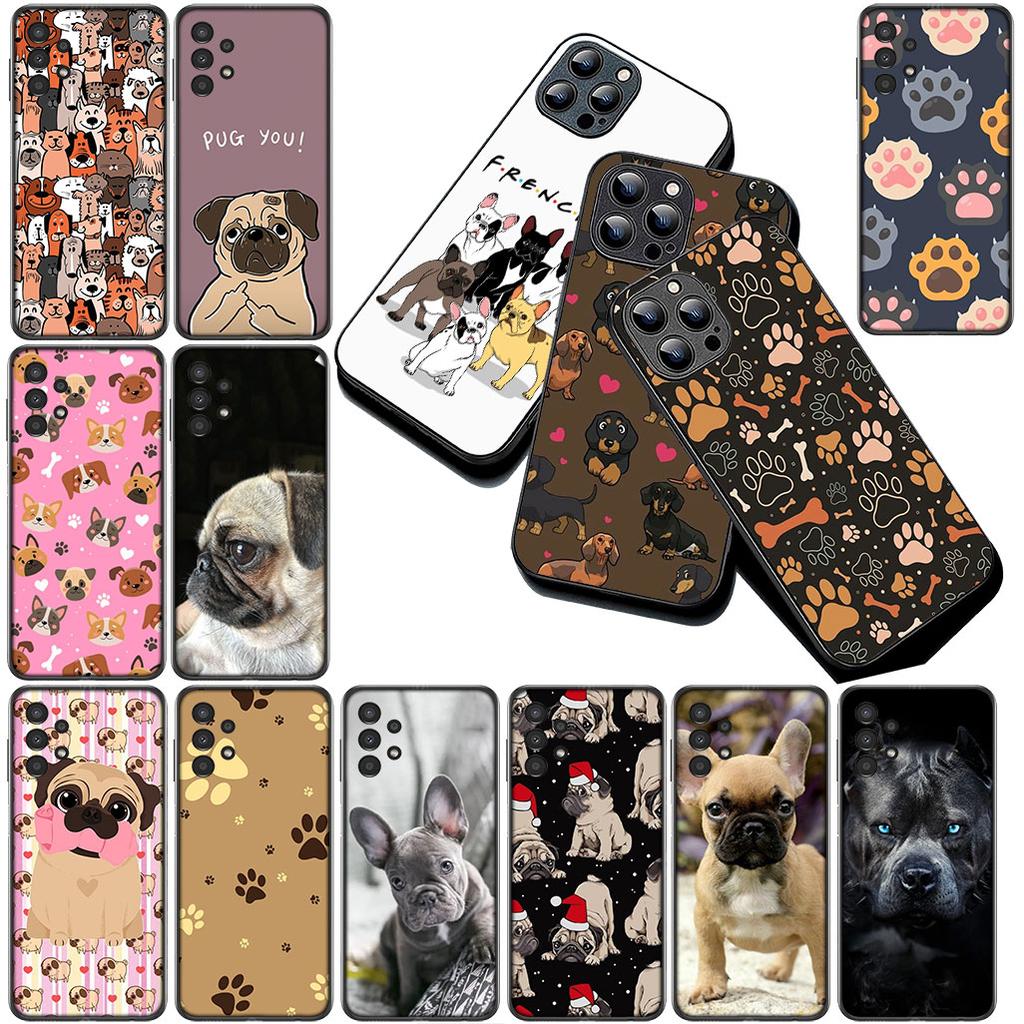 Hülle für Samsung Galaxy S10 S8 S9 Plus A33 A34 A31 70 A71 A72 Note 20 9 8 S10E Handyhülle Cure Art Pfote Französische Bulldogge Hund