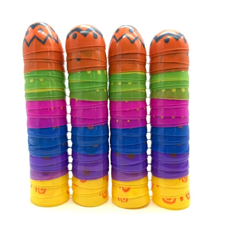 24 Pièces d'Œufs de Pâques Colorés en Plastique Œufs de Pâques Vides à Remplir pour la Décoration Projets Manuels Scolaires Célébration de Festival