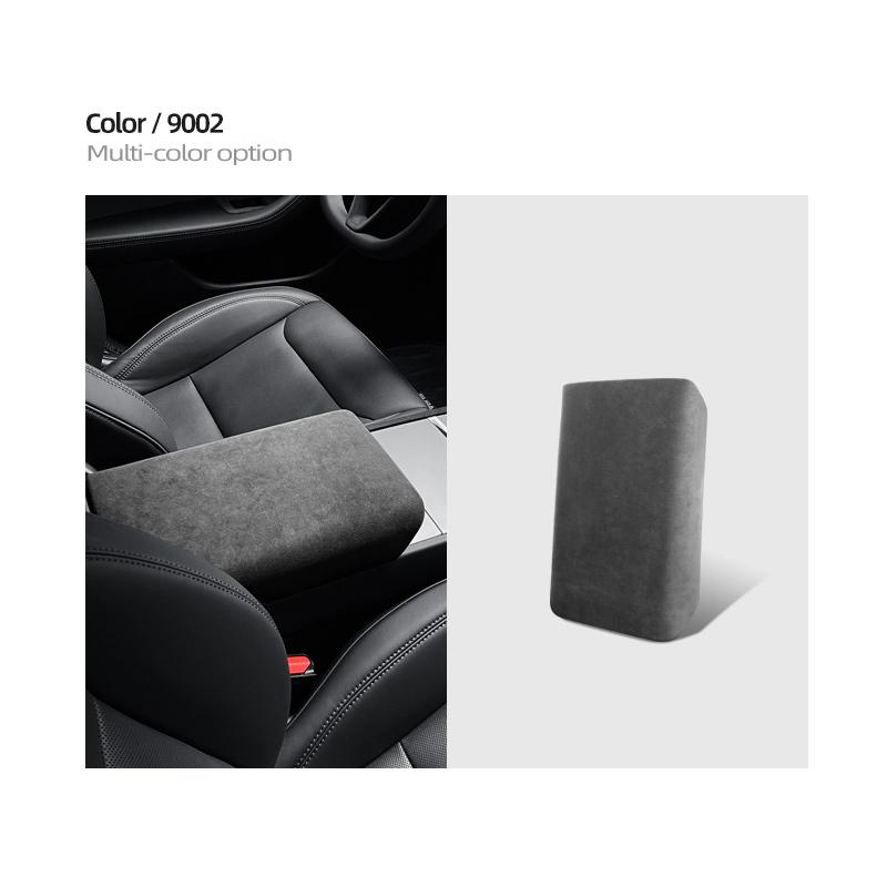 For Tesla Model 3 Highland 2024 Italian Premium Suede Car Interior Center Console Armrest Box Lid Panel Protective Cover