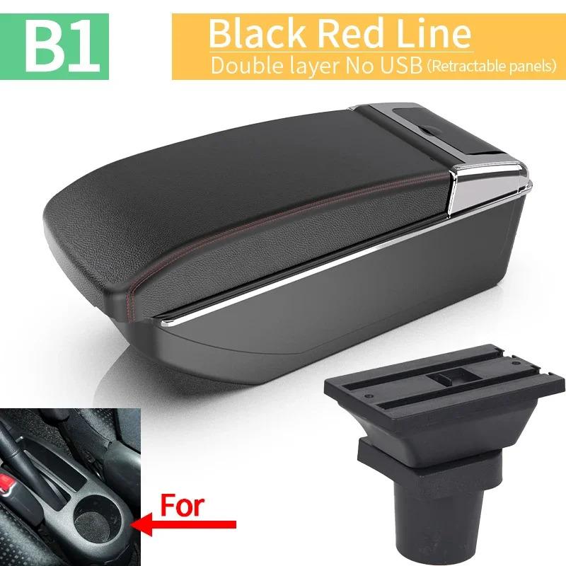 For TOYOTA Yaris Vitz Car Armrest Box Car Accessories Interior Parts Details Double-Layer Storage Box Retrofit Parts