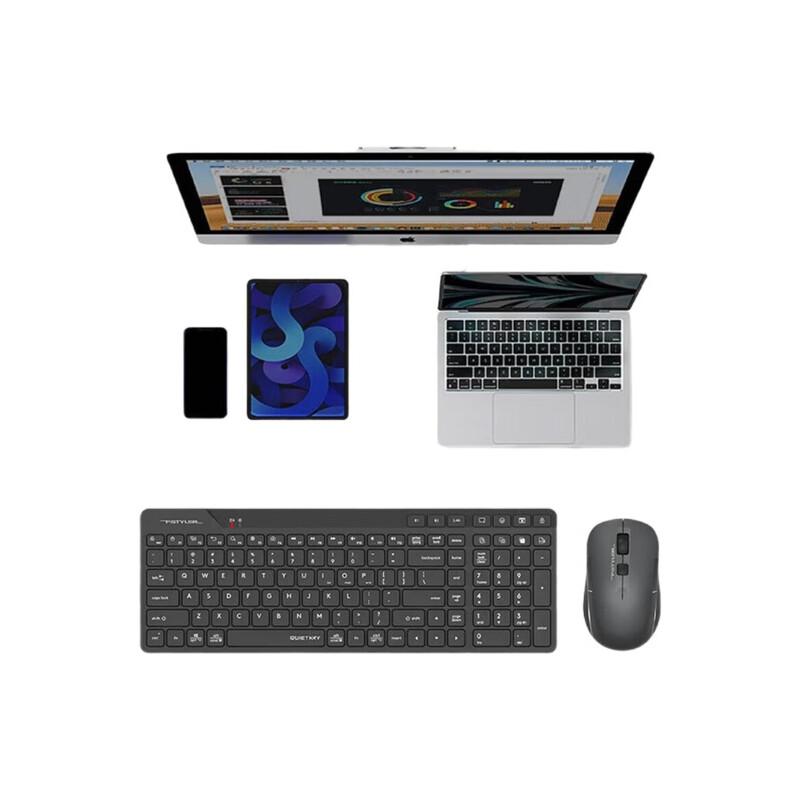 A4TECH FB2700C AIR2 Dual Mode Rechargeable Wireless Keyboard Mouse Combo