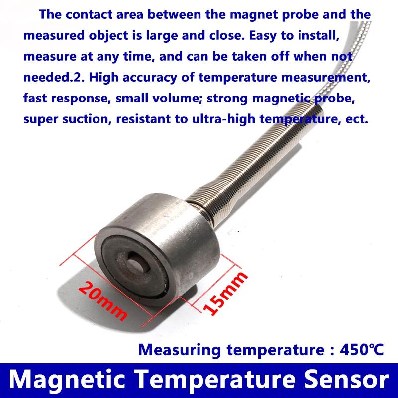 Strong Magnetic Adsorption Thermocouple Temperature Sensor 0-450 Degree K Type Plug with Stainless Steel Shielded Wire