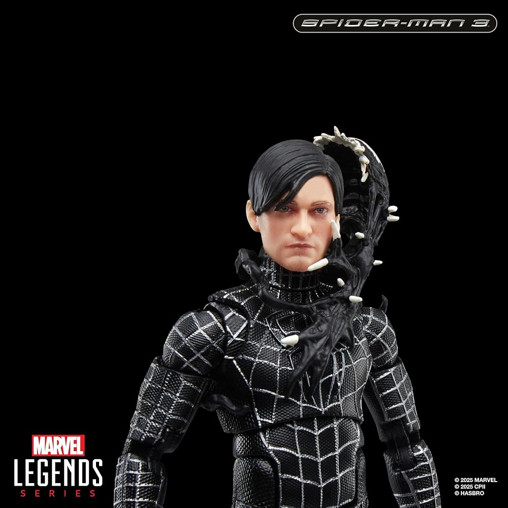 Hasbro Marvel Legends Serie "Spider-Man 3" Sammler-Actionfigur 15cm mit Spider-Man Symbiote Zubehör (G0589) Authentisch