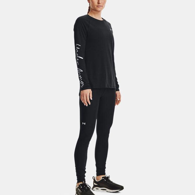 Under Armour Training Graphic Crew Neck T-Shirt Women Tops Black 1366864-001